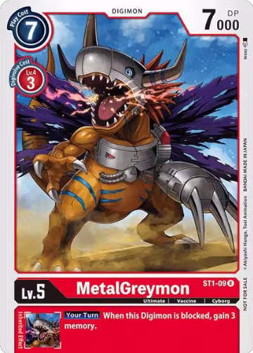 MetalGreymon - ST1-09 (Tamer Battle Pack 1) (ST1-09 R), Starter Deck 01: Gaia Red — Digimon card price