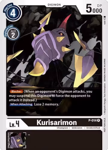 Kurisarimon - P-014 (P-014 P), Digimon Promotion Cards — Digimon card price