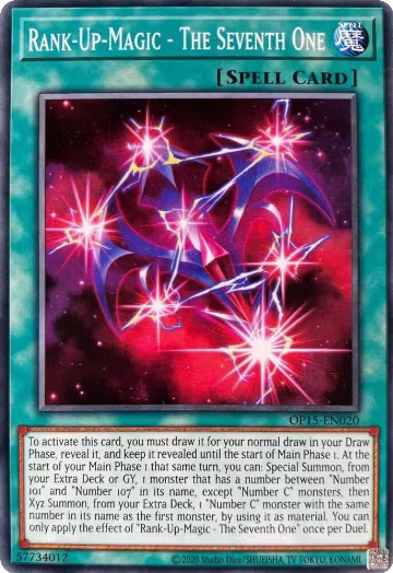 Rank-Up-Magic - The Seventh One (OP15-EN020), OTS Tournament Pack 15 — Yu-Gi-Oh! card price
