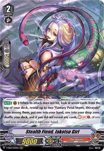 Stealth Fiend, Jakotsu Girl (V-SS07/033EN), V-SS07: Clan Selection Plus Vol.1 — Vanguard card price