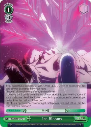 Ice Blooms (RZ/SE35-E37 U), ZERO: The Frozen Bond — Weiß Schwarz card price
