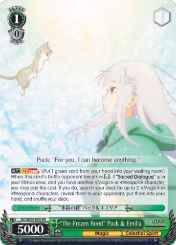 "The Frozen Bond" Puck & Emilia (Parallel Foil) (RZ/SE35-E03 RR), ZERO: The Frozen Bond — Weiß Schwarz card price