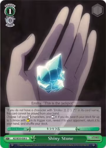 Shiny Stone (Parallel Foil) (RZ/SE35-E38 U), ZERO: The Frozen Bond — Weiß Schwarz card price