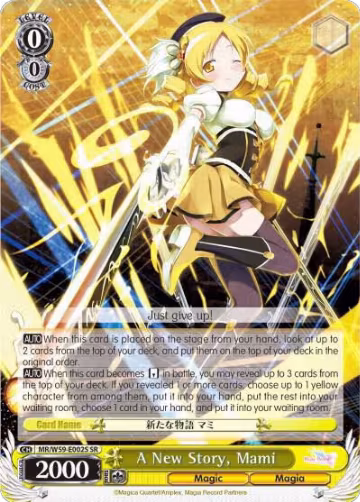 A New Story, Mami (SR) (MR/W59-E002S SR), Magia Record: Puella Magi Madoka Magica [Side Story] (Mobile) — Weiß Schwarz card price