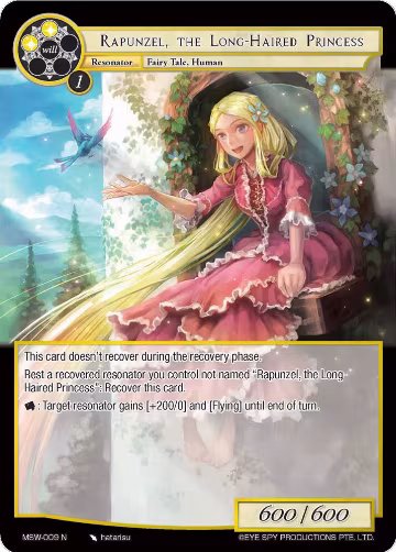 Rapunzel, The Long-Haired Princess (MSW-009), The Magic Stone War - Zero — Force of Will card price