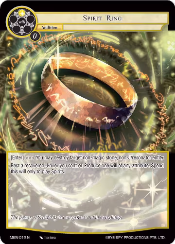 Spirit Ring (MSW-012), The Magic Stone War - Zero — Force of Will card price