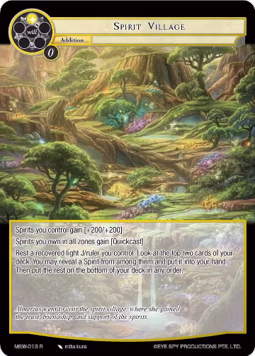 Spirit Village (MSW-013), The Magic Stone War - Zero — Force of Will card price