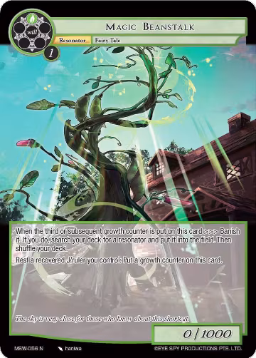 Magic Beanstalk (MSW-056), The Magic Stone War - Zero — Force of Will card price