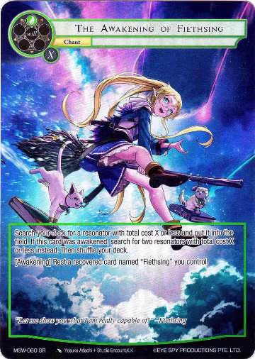 The Awakening of Fiethsing (Full Art) (MSW-060), The Magic Stone War - Zero — Force of Will card price