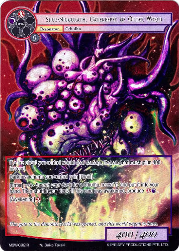 Shub-Niggurath, Gatekeeper of Outer World (Full Art) (MSW-092), The Magic Stone War - Zero — Force of Will card price