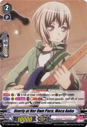 Overly at Her Own Pace, Moca Aoba (V-TB01/007EN), V-TB01: BanG Dream! FILM LIVE — Vanguard card price