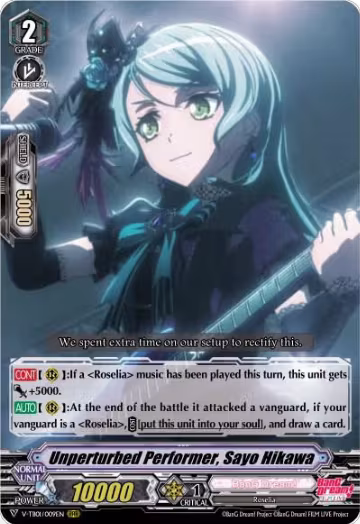 Unperturbed Performer, Sayo Hikawa (V-TB01/009EN), V-TB01: BanG Dream! FILM LIVE — Vanguard card price