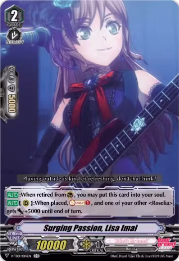 Surging Passion, Lisa Imai (V-TB01/014EN), V-TB01: BanG Dream! FILM LIVE — Vanguard card price