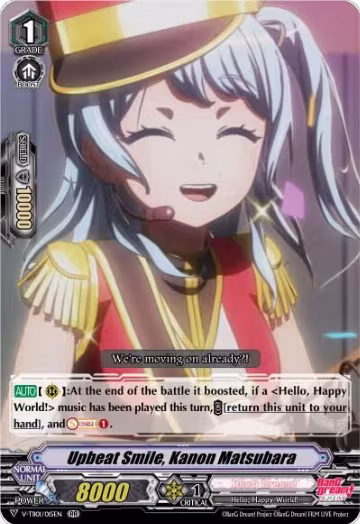 Upbeat Smile, Kanon Matsubara (V-TB01/015EN), V-TB01: BanG Dream! FILM LIVE — Vanguard card price