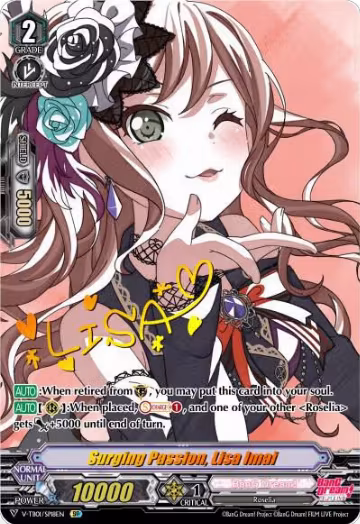 Surging Passion, Lisa Imai (SP) (V-TB01/SP18EN), V-TB01: BanG Dream! FILM LIVE — Vanguard card price