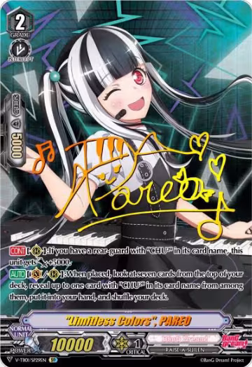 "Limitless Colors", PAREO (SP) (V-TB01/SP29EN), V-TB01: BanG Dream! FILM LIVE — Vanguard card price