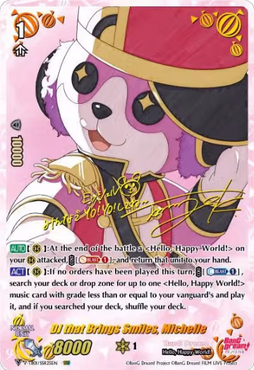 DJ that Brings Smiles, Michelle (SSR) (V-TB01/SSR25EN), V-TB01: BanG Dream! FILM LIVE — Vanguard card price