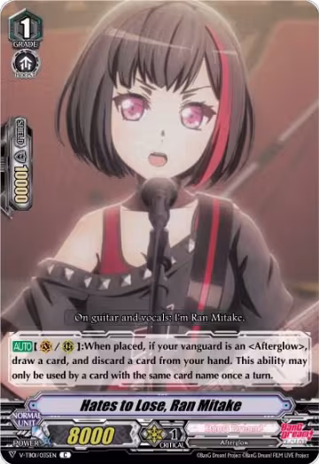 Hates to Lose, Ran Mitake (Parallel Foil) (V-TB01/035EN), V-TB01: BanG Dream! FILM LIVE — Vanguard card price