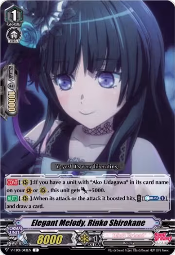 Elegant Melody, Rinko Shirokane (V-TB01/043EN), V-TB01: BanG Dream! FILM LIVE — Vanguard card price