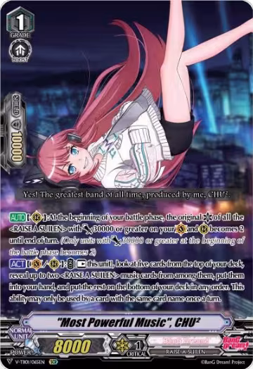 "Most Powerful Music", CHU² (V-TB01/065EN), V-TB01: BanG Dream! FILM LIVE — Vanguard card price