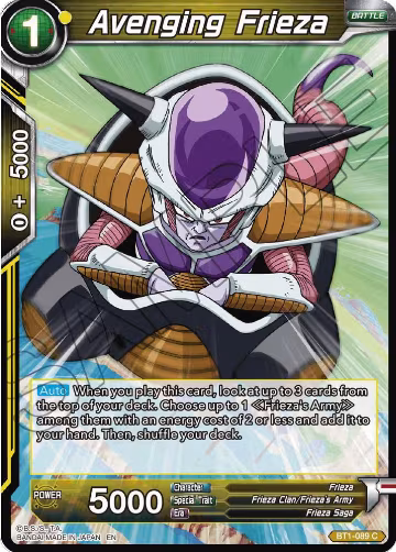 Avenging Frieza (Reprint) (BT1-089), Battle Evolution Booster — DB Super card price