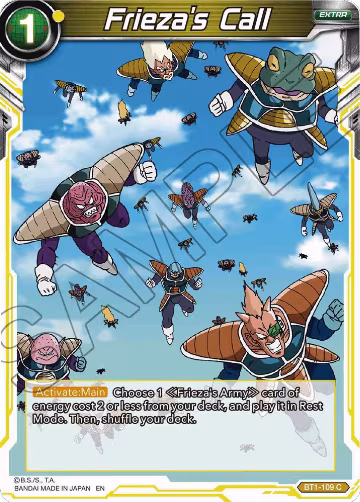 Frieza's Call (Reprint) (BT1-109), Battle Evolution Booster — DB Super card price