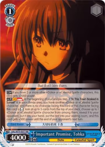 Important Promise, Tohka (DAL/W79-E077 RR), Date A Live — Weiß Schwarz card price