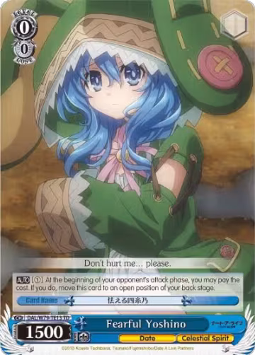 Fearful Yoshino (DAL/W79-TE13 TD), Date A Live — Weiß Schwarz card price