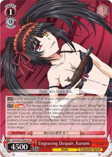 Engraving Despair, Kurumi (SR) (DAL/W79-TE06S SR), Date A Live — Weiß Schwarz card price