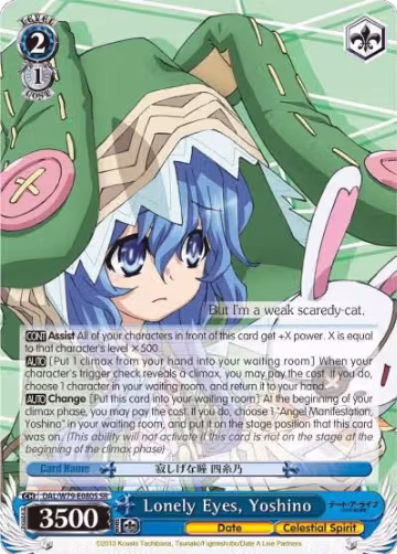 Lonely Eyes, Yoshino (SR) (DAL/W79-E080S SR), Date A Live — Weiß Schwarz card price