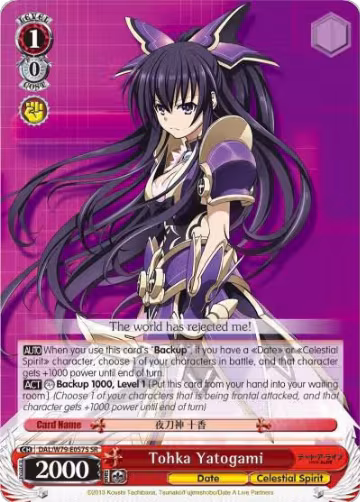Tohka Yatogami (SR) (DAL/W79-E057S SR), Date A Live — Weiß Schwarz card price