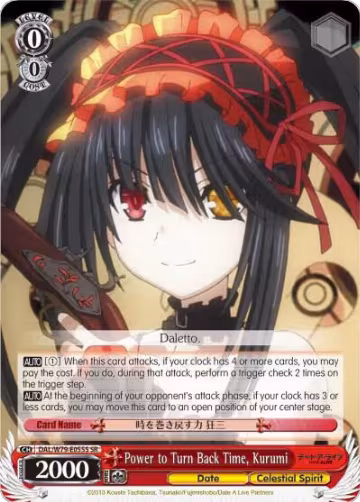 Power to Turn Back Time, Kurumi (SR) (DAL/W79-E055S SR), Date A Live — Weiß Schwarz card price