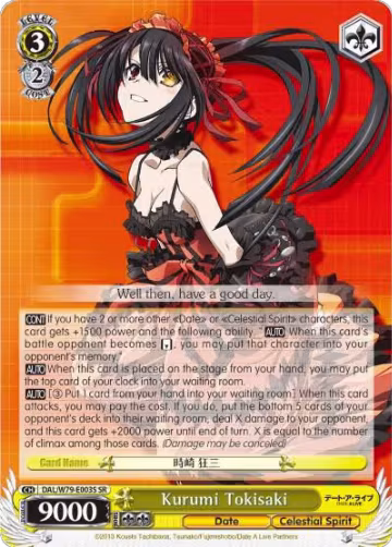 Kurumi Tokisaki (SR) (DAL/W79-E003S SR), Date A Live — Weiß Schwarz card price
