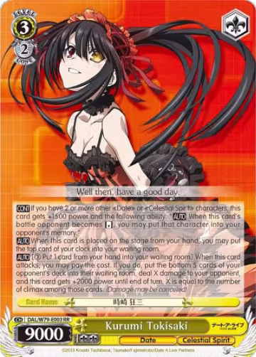 Kurumi Tokisaki (DAL/W79-E003 RR), Date A Live — Weiß Schwarz card price