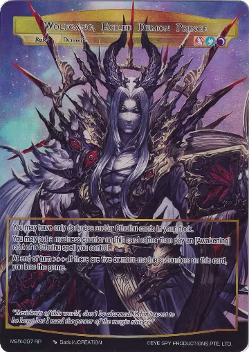Wolfgang, Exiled Demon Prince (Full Art) (MSW-097 RR) — card price