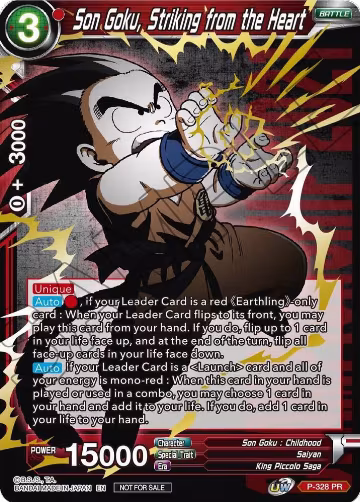 Son Goku, Striking from the Heart (Championship Pack 2021 Vol.1) (Winner Gold Stamped) (P-328), Promotion Cards — DB Super card price