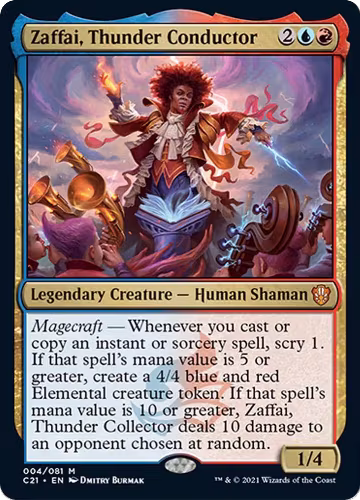 Zaffai, Thunder Conductor (4), Commander 2021 — Magic card price