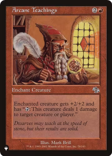 Arcane Teachings (78/143), The List Reprints — Magic card price