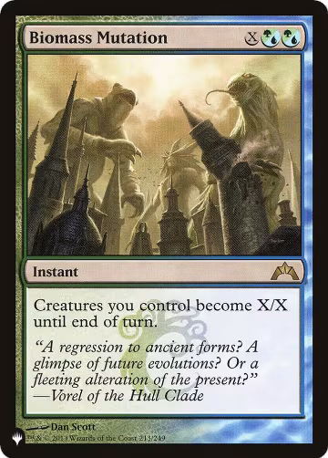 Biomass Mutation (213/249), The List Reprints — Magic card price