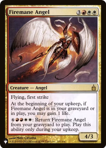 Firemane Angel (205/306), The List Reprints — Magic card price