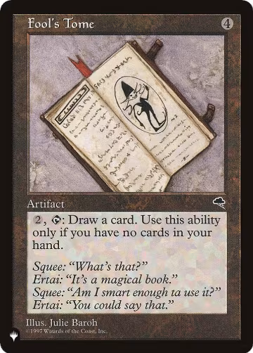 Fool's Tome, The List Reprints — Magic card price
