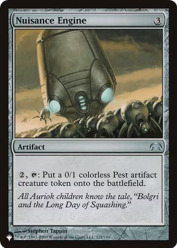 Nuisance Engine (121/169), The List Reprints — Magic card price
