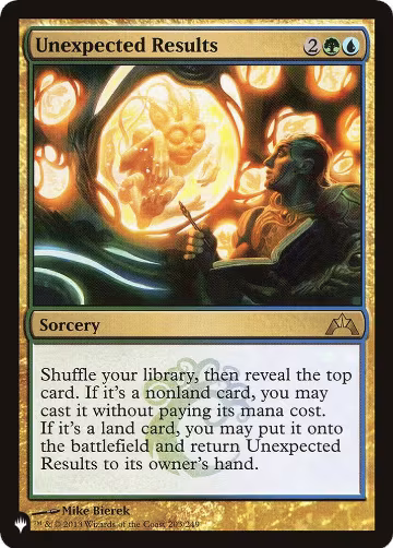 Unexpected Results (203/249), The List Reprints — Magic card price