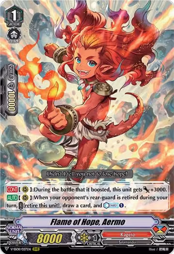 Flame of Hope, Aermo (V-SS08/027EN), V-SS08: Clan Selection Plus Vol.2 — Vanguard card price