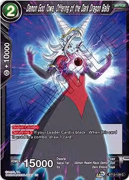 Demon God Towa, Offering of the Dark Dragon Balls (BT13-139), Supreme Rivalry — DB Super card price