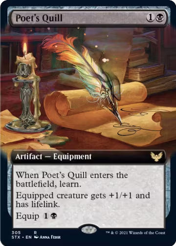 Poet's Quill (Extended Art) (305), Strixhaven: School of Mages — Magic card price