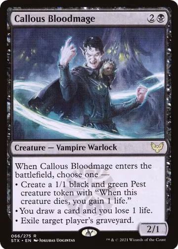 Callous Bloodmage (66), Strixhaven: School of Mages — Magic card price