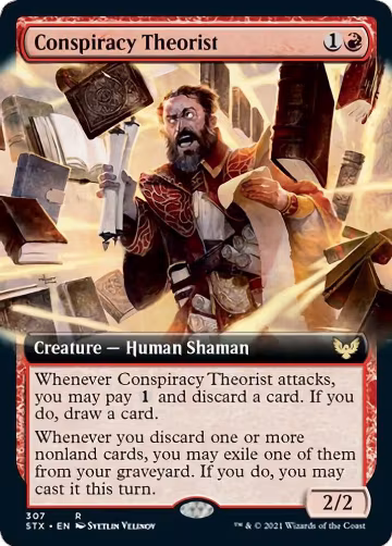 Conspiracy Theorist (Extended Art) (307), Strixhaven: School of Mages — Magic card price
