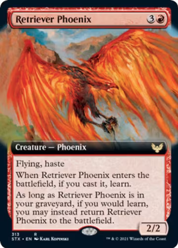 Retriever Phoenix (Extended Art) (313), Strixhaven: School of Mages — Magic card price