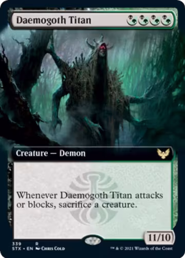 Daemogoth Titan (Extended Art) (339), Strixhaven: School of Mages — Magic card price